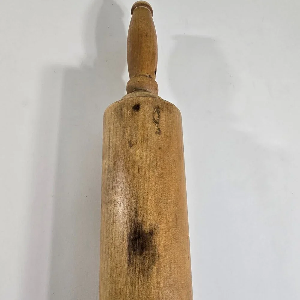 Vintage Wooden Rolling Pin Primitive Rustic Country Baking Kitchen Farmhouse